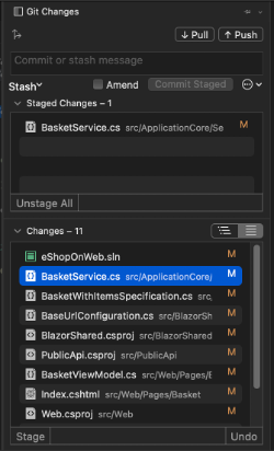 微软 Visual Studio 2022 for Mac 正式版发布:原生 macOS UI,.NET 6,适配苹果 M1 系列处理器 Git 变更窗口